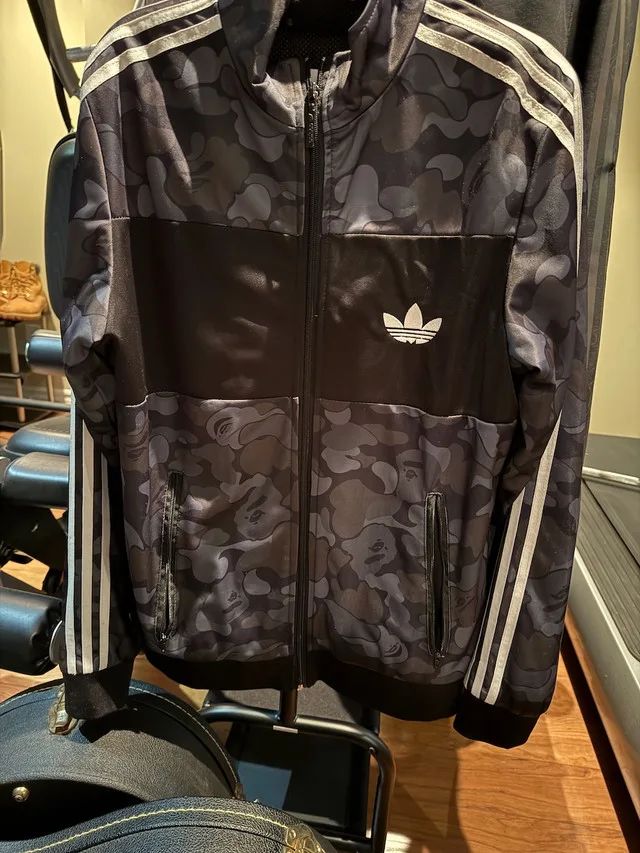 Adidas x BAPE Track Jacket – Black Camo – Size XL thumbnail