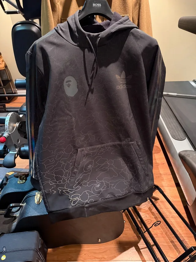 Adidas x BAPE Camo Hoodie – Black – Size Large thumbnail