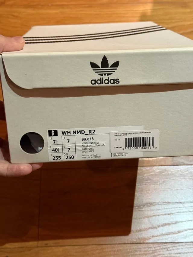 Adidas x Wings + Horns NMD_R2 – Hint Grey – Size 7.5 (Men’s) thumbnail