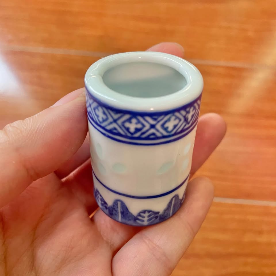Toothpick Holder, Traditional Vintage Chinese Blue - photo 2