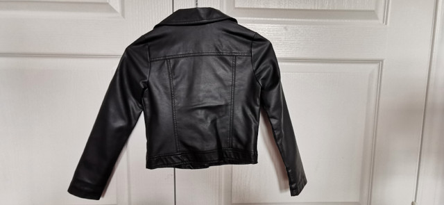 Kids false leather black jacket 8Y - photo 2