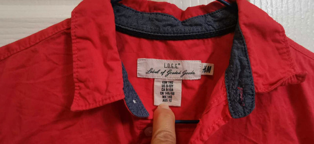 H&M red shirt Youth 10Y - photo 2