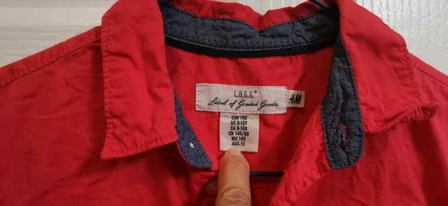 H&M red shirt Youth image indicator(2)