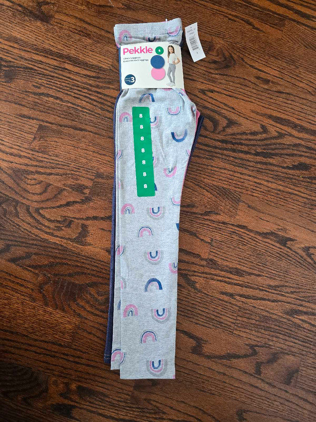 NEW 3 leggings Youth 8Y Pekkle