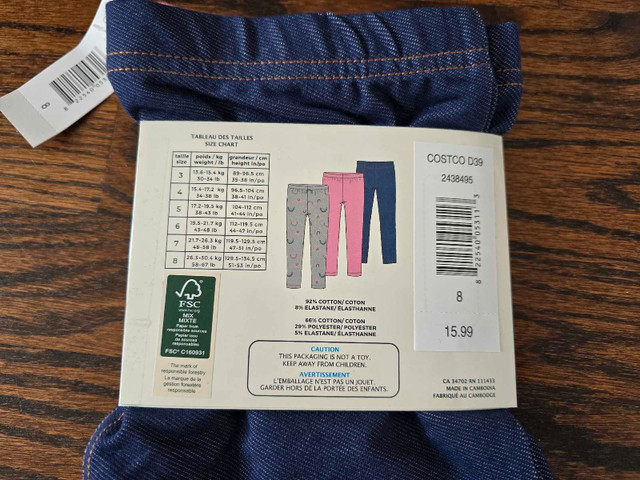 NEW 3 leggings Youth 8Y Pekkle - photo 3