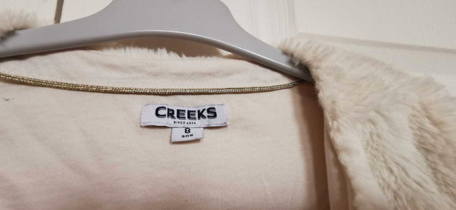 Faux fur off white girl jacket 8Y - photo 4