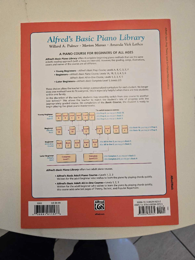 Piano Prep Course Theory book Level A NEW - photo 2