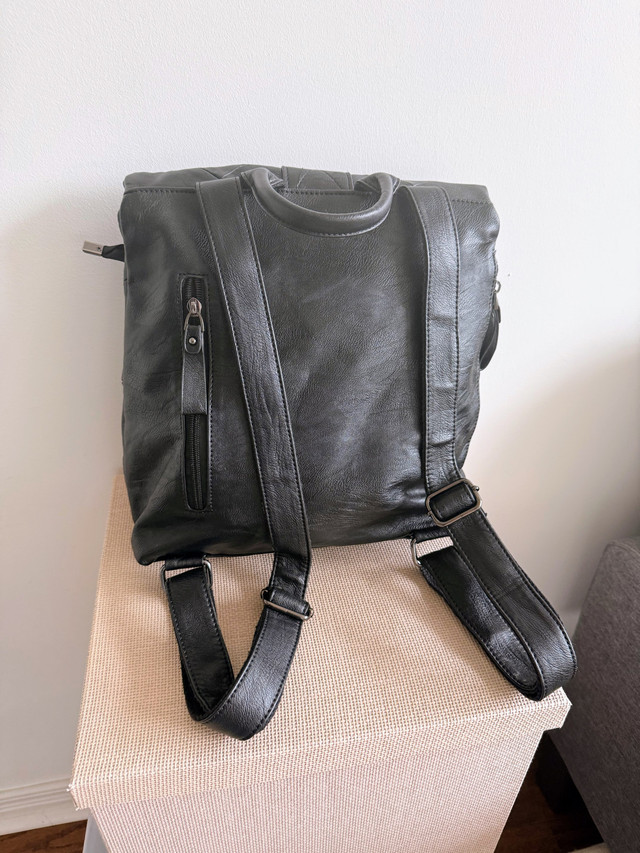 Black Leather Backpack - photo 2