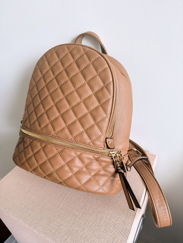 Brown Vegan Leather Backpack