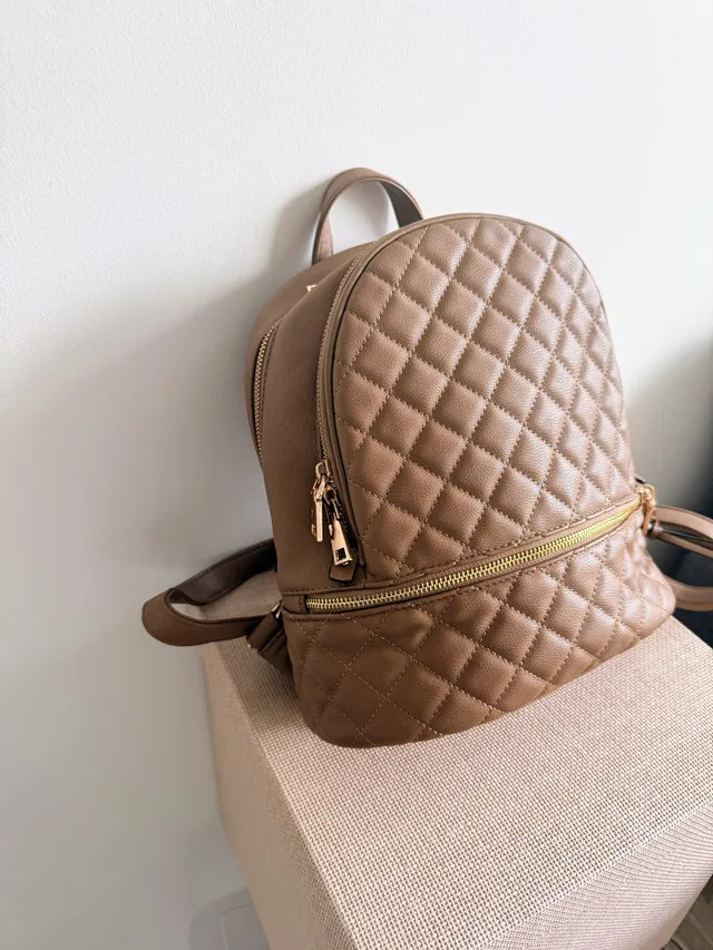 Brown Vegan Leather Backpack image indicator(4)