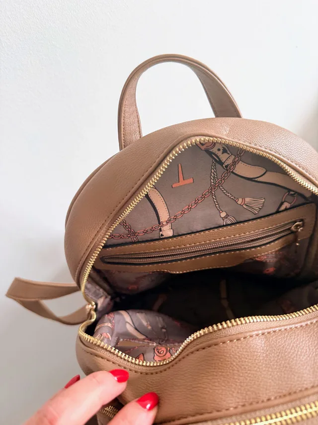 Brown Vegan Leather Backpack image indicator(5)
