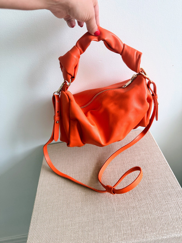 Orange Leather Handbag