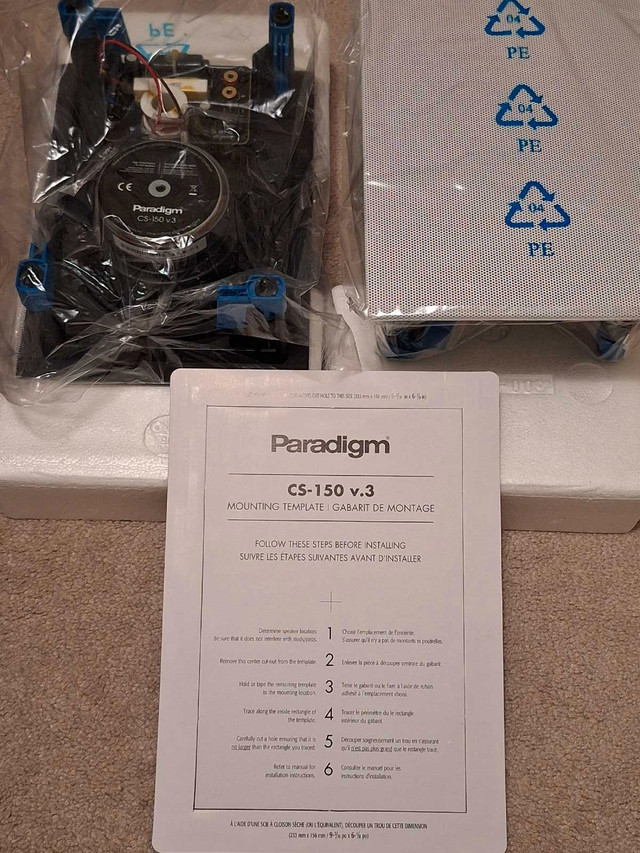 New pair of Paradigm CS _150V3 in wall speaker