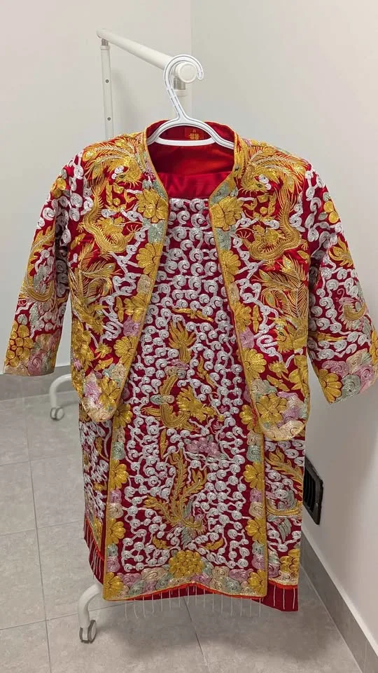 Traditional Chinese Red Wedding Dress image indicator(3)