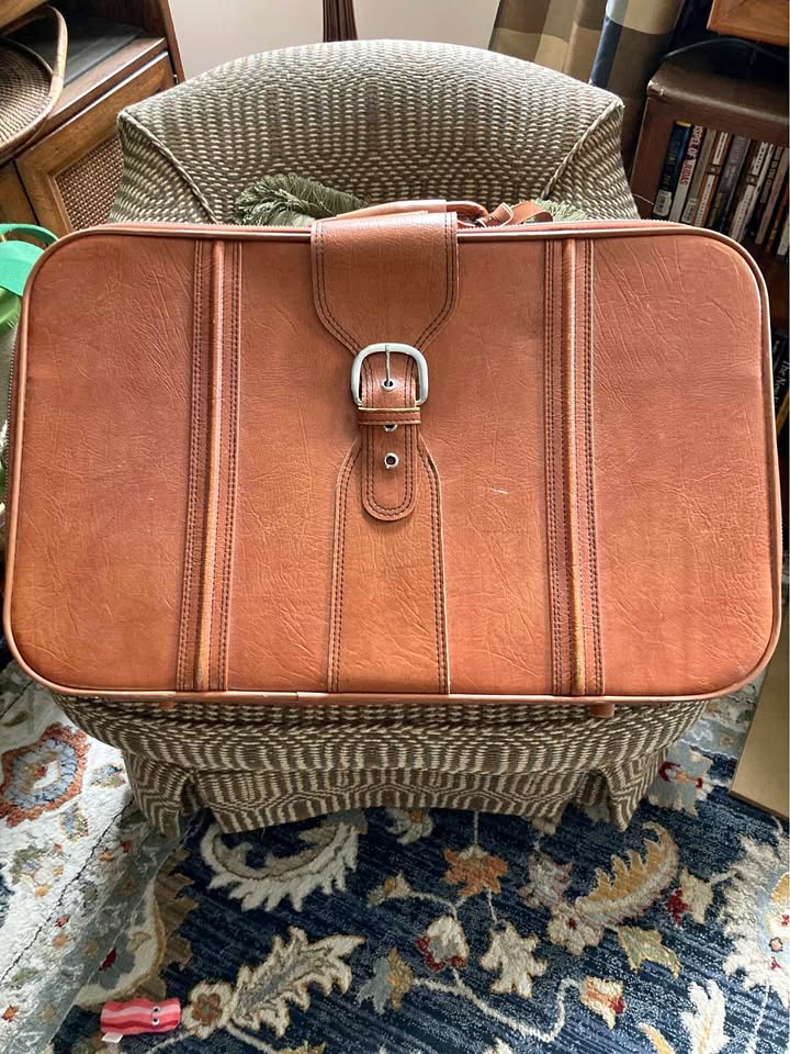 Vintage Sears faux Leather Luggage Series 9000