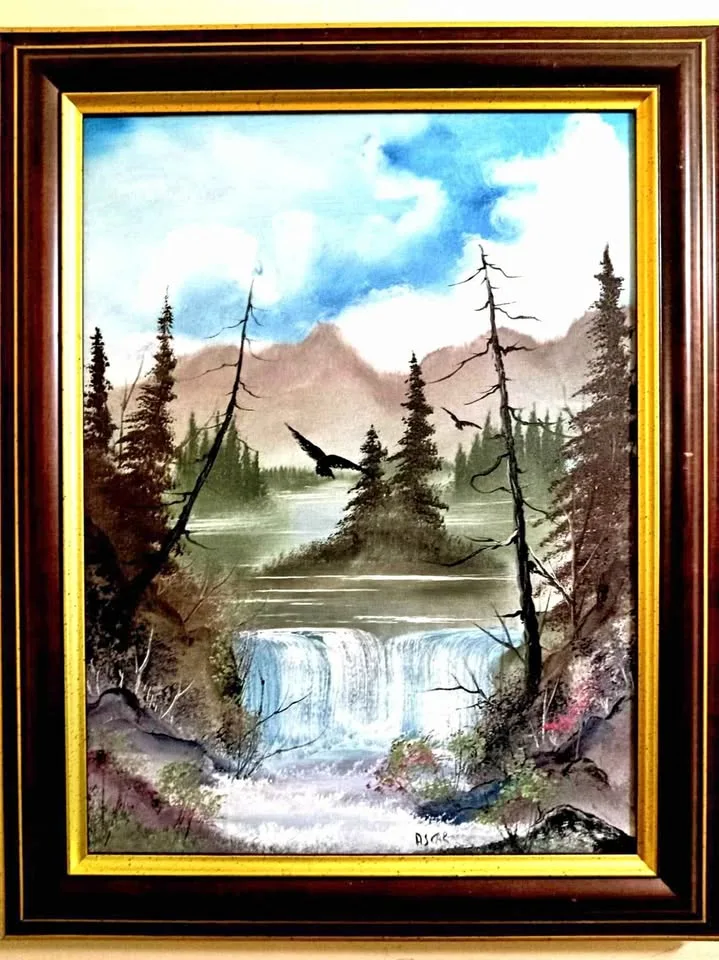Amazing Mid Century Signed Original Oil Painting thumbnail