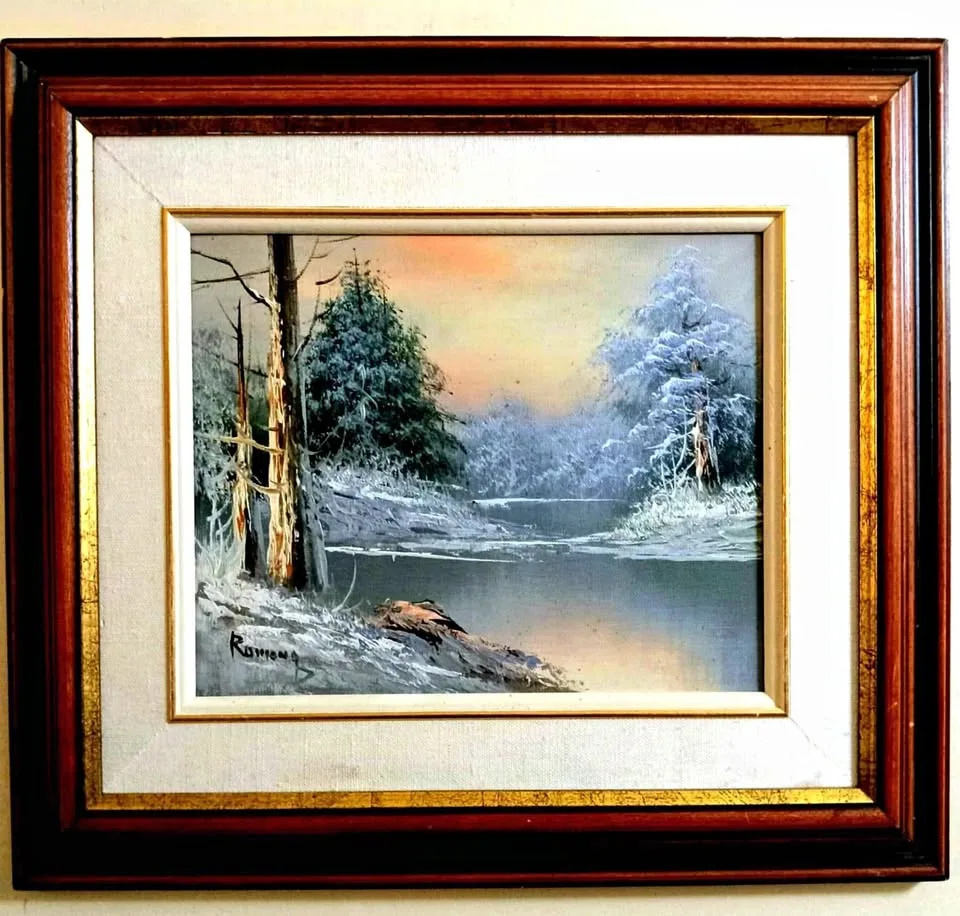 Mid Century Signed Original Oil Painting thumbnail