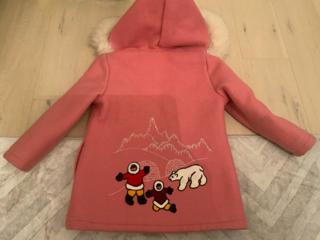 Vintage Girls Pink Wool PARKA NORTHERN SUN Canada Size 6 - photo 2
