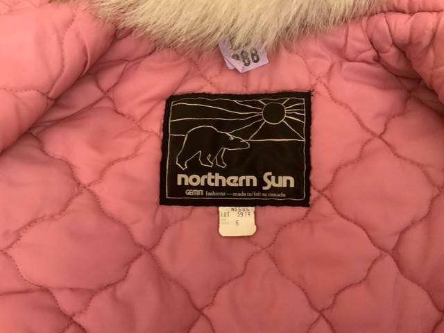 Vintage Girls Pink Wool PARKA NORTHERN SUN Canada Size 6 - photo 3