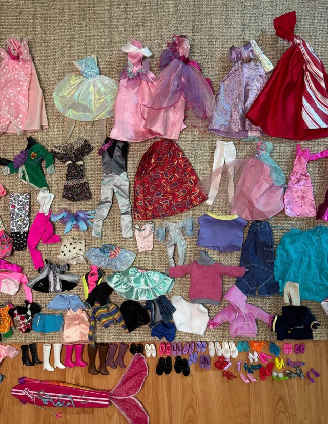 Bulk Lot of Barbie and Doll Clothes and Accessories image indicator(2)