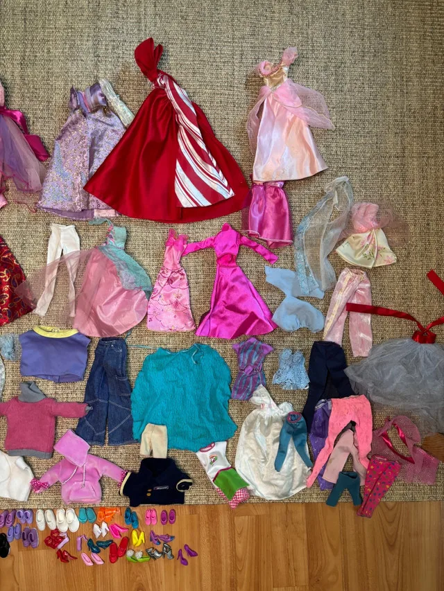 Bulk Lot of Barbie and Doll Clothes and Accessories image indicator(3)