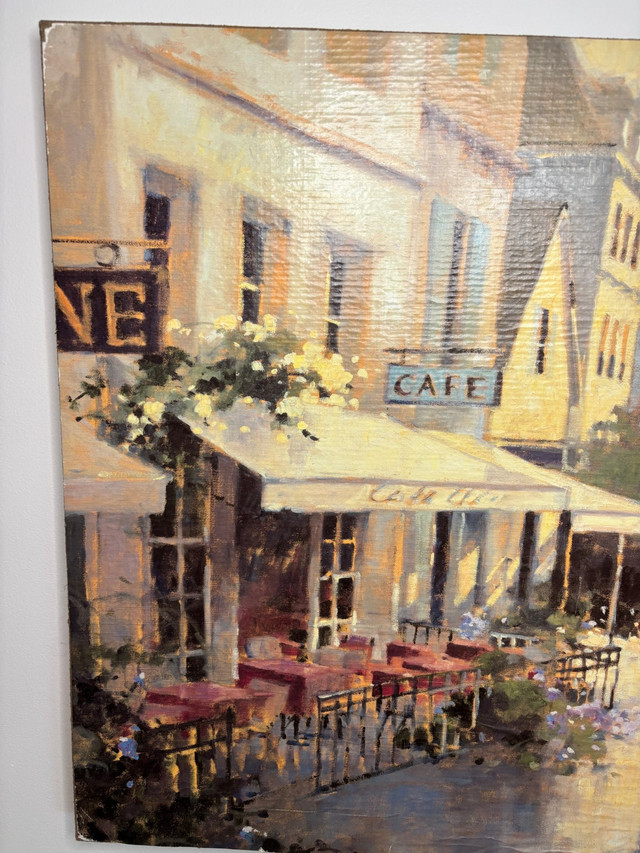 Marilyn Simandle Cafe de Ville Fine Art on Canvas Painting - photo 4
