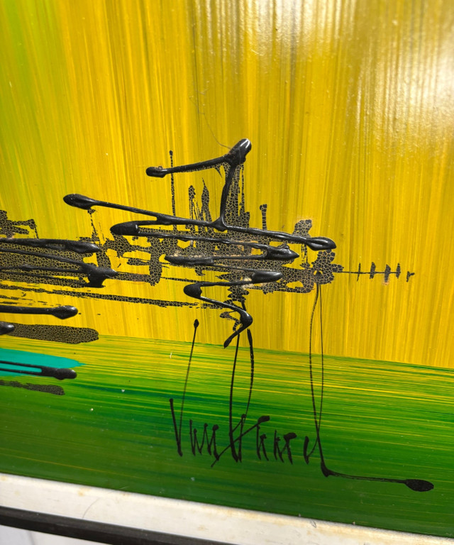 Van Gaard Abstract Cityscape Original Oil Painting - photo 2