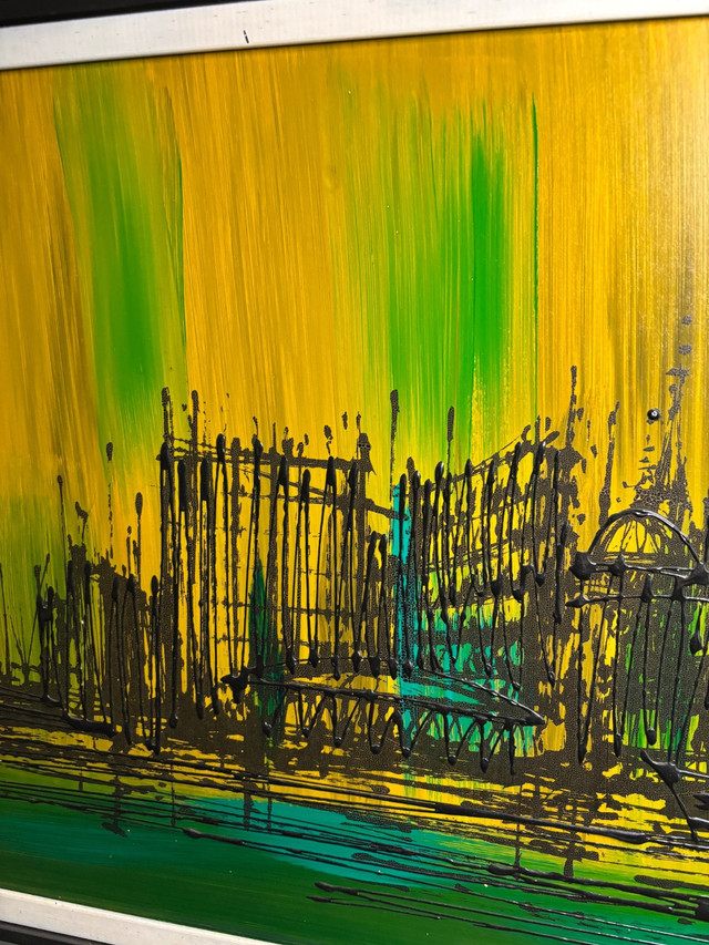 Van Gaard Abstract Cityscape Original Oil Painting - photo 5