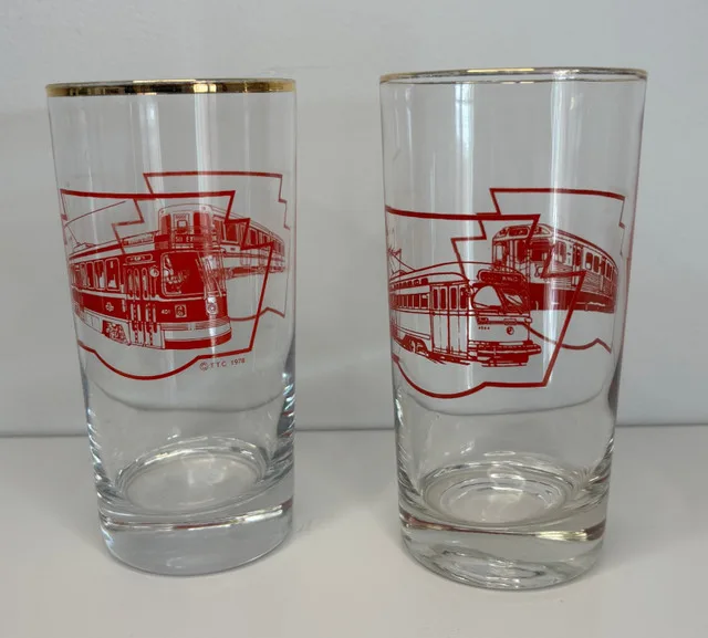 Vintage Toronto Transit Commission TTC Vehicle Drink Glasses thumbnail