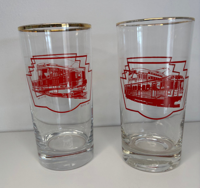 Vintage Toronto Transit Commission TTC Vehicle Drink Glasses - photo 4