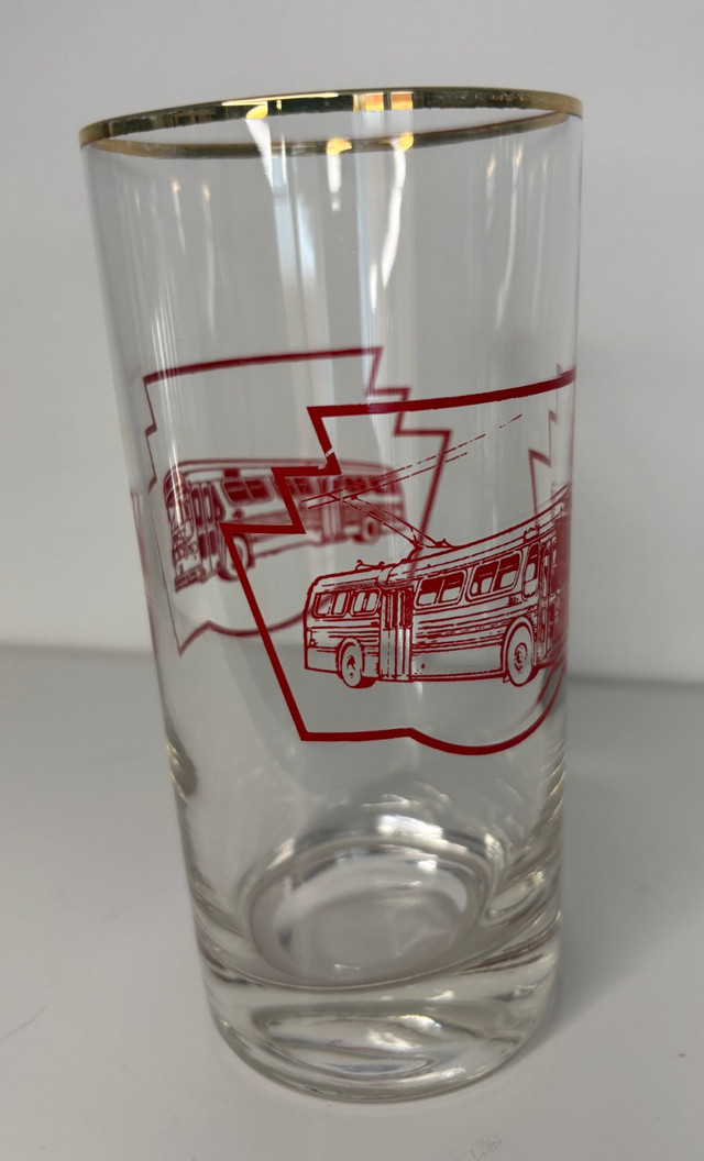 Vintage TTC Trolley Bus Drink Glasses