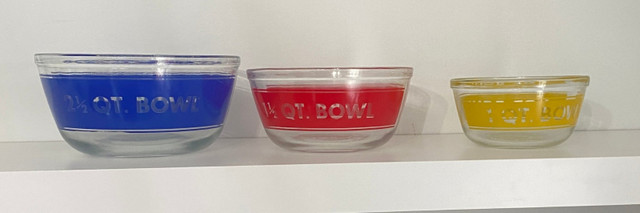 Anchor Hocking Ovenware Glass Mixing Bowl Set