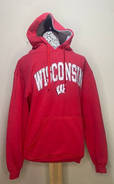 Champion Wisconsin Badgers Red Hoodie Sweatshirt M
