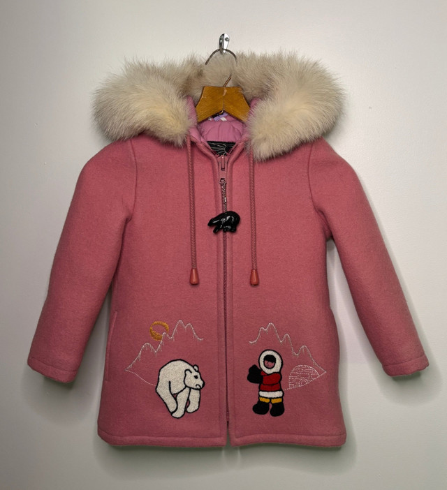 Northern Sun Girls Pink Wool Coat Size 6