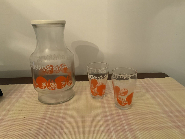 Vintage Anchor Hocking Juice Carafe Set