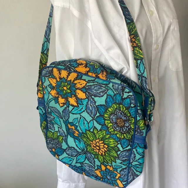 Vintage Floral Handbag Carry On Purse thumbnail