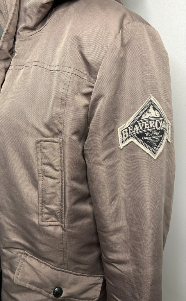 Beaver Canoe Lined Hooded Taupe Women’s Winter Coat Large - photo 2