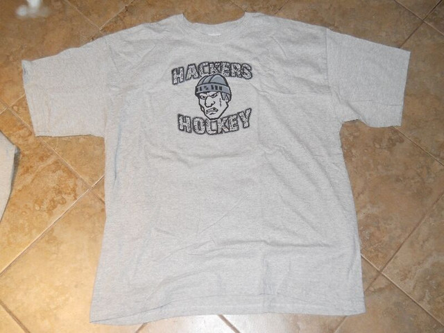 Hackers Hockey T Shirt, Long Sleeve and Hoodie Grey or Black