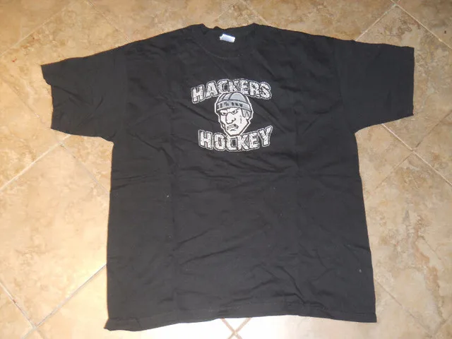 Hackers Hockey T Shirt, Long Sleeve and Hoodie Grey or Black image indicator(3)