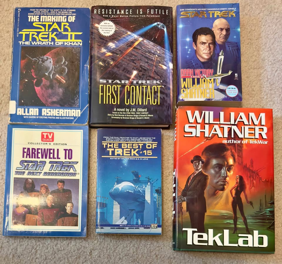 6 Star Trek Books - 2 Hardcover, 4 Softcover