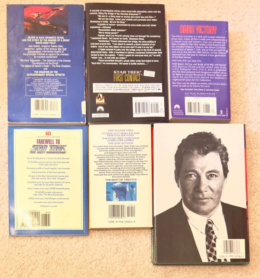 6 Star Trek Books - 2 Hardcover, 4 Softcover - photo 2