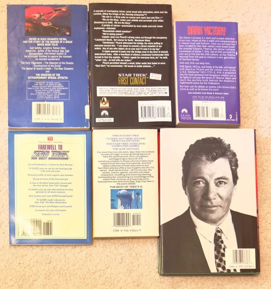 6 Star Trek Books - 2 Hardcover, 4 Softcover image indicator(2)