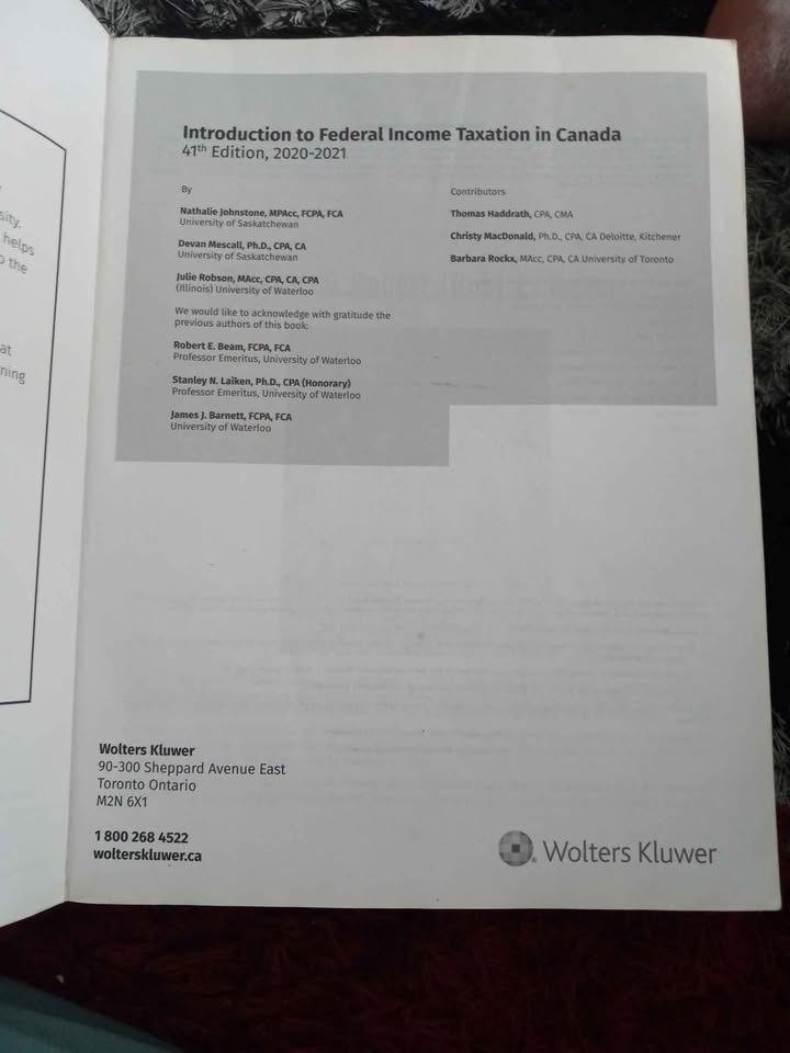 Intro to Federal Income Taxation in Canada 2020-2021 (USED) - photo 3