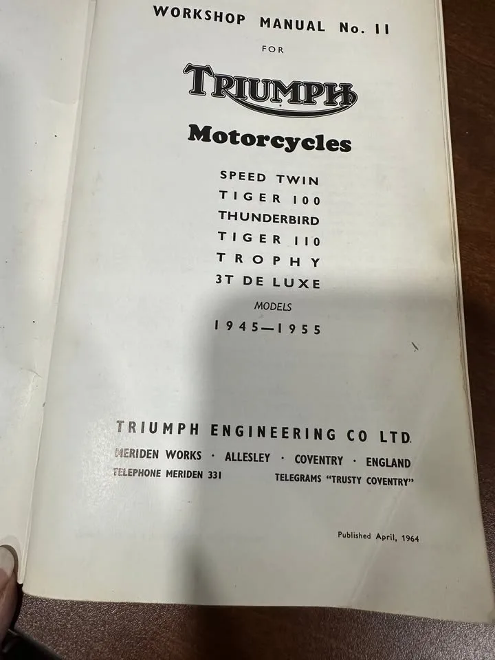 Triumph Workshop Instruction Manual (1945–1955 Models) image indicator(3)