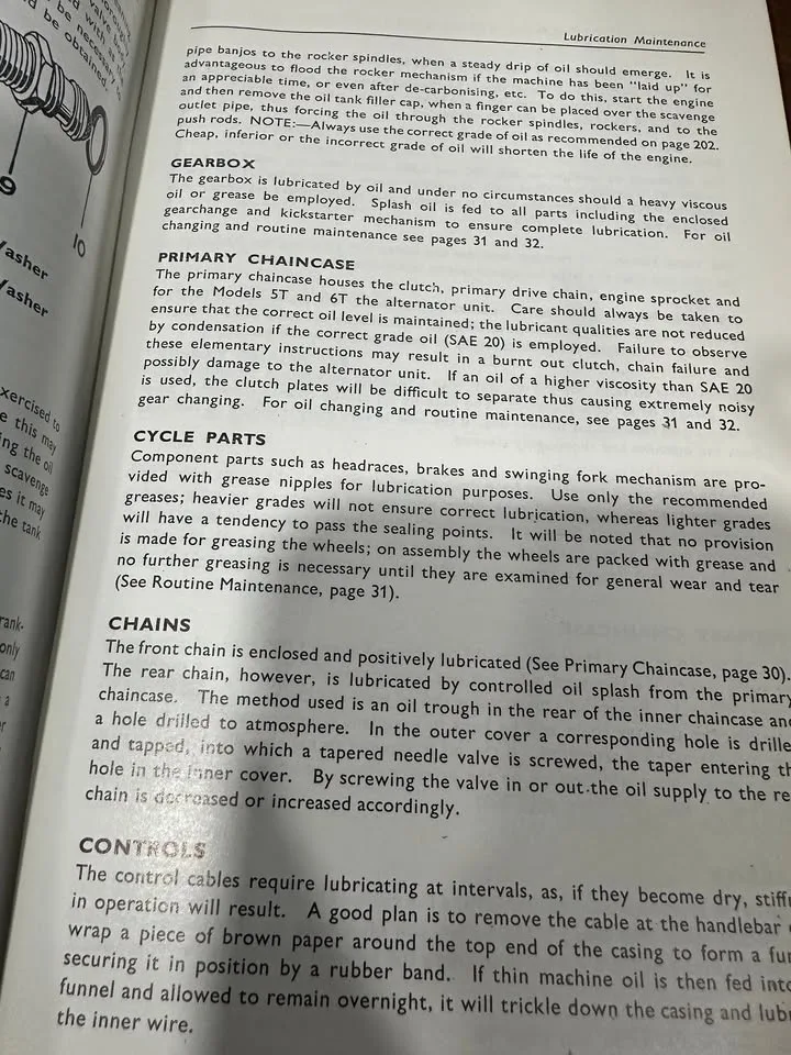 Triumph Workshop Instruction Manual (1945–1955 Models) image indicator(5)