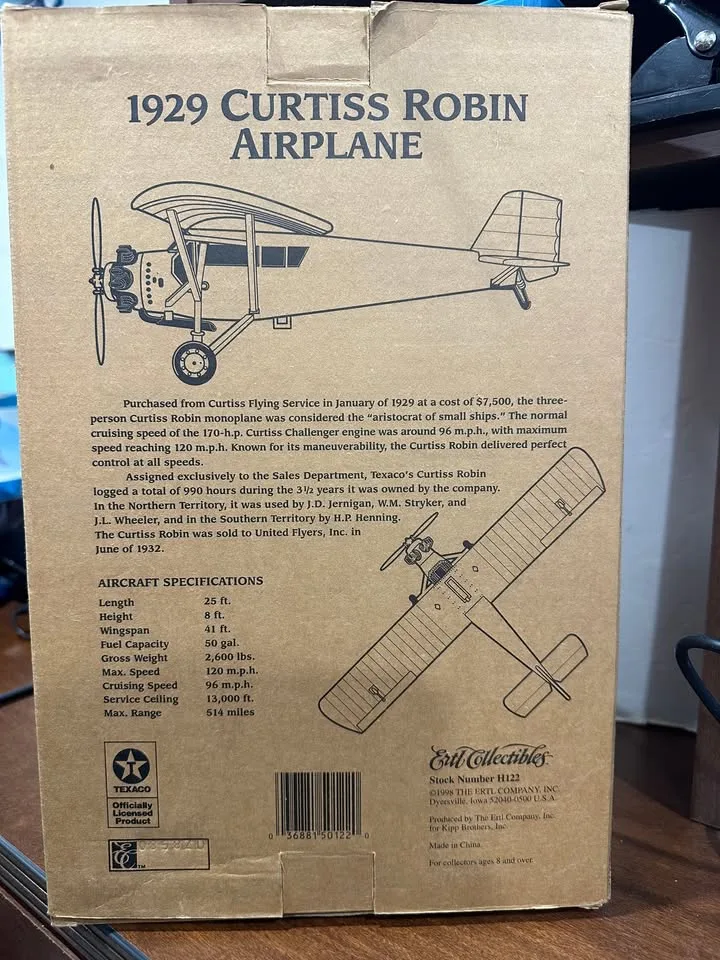 Wings of Texaco Coin Bank – Curtiss Robin airplane image indicator(3)