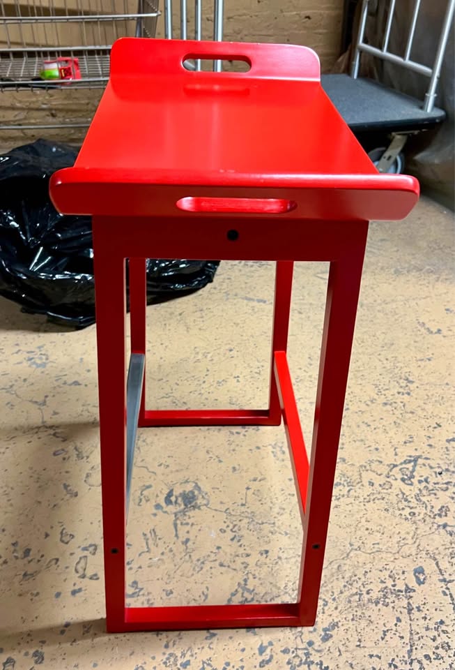 Pair of Red Counter Stools - photo 3