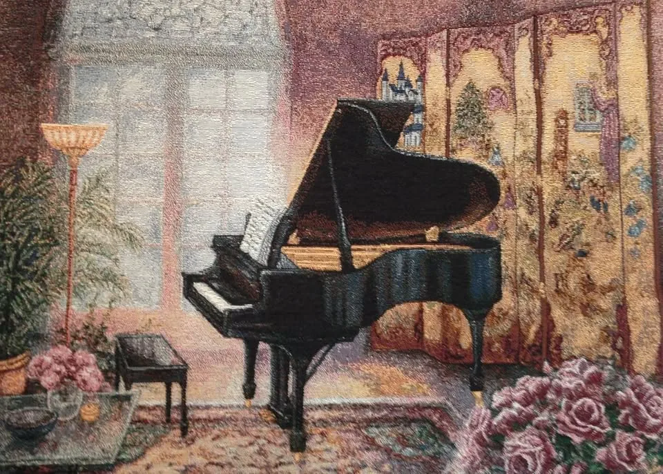 Grand Piano Tapestry Wall Hanging Lena Liu 26x36 image indicator(2)
