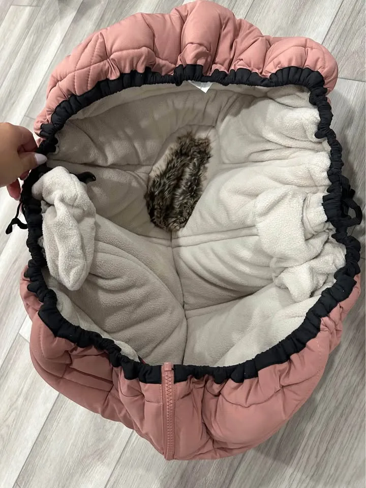 Baby Winter Car Seat Cover - Petit Coulou (Blush) image indicator(2)