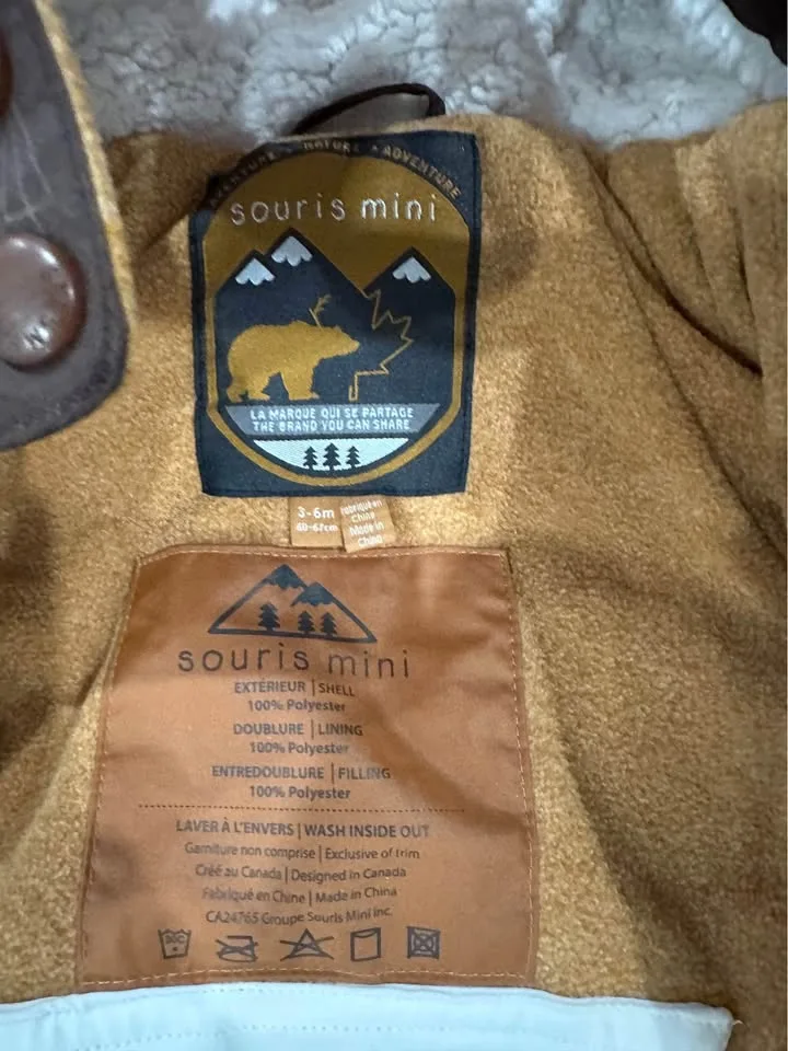 Baby One Piece Snowsuit / Bunting - Souris Mini 3 to 6 months image indicator(2)